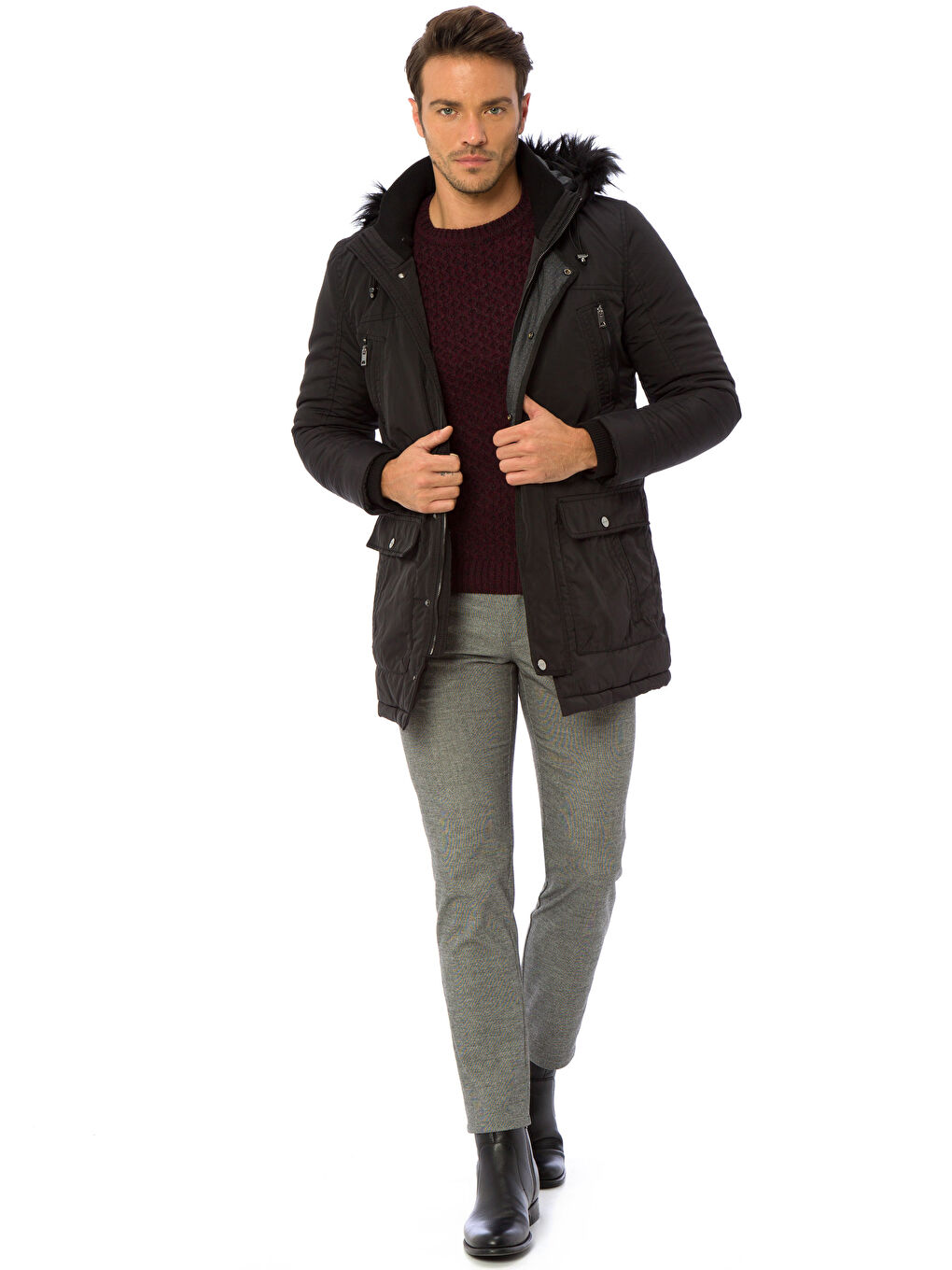 Man BLACK Overcoat-4