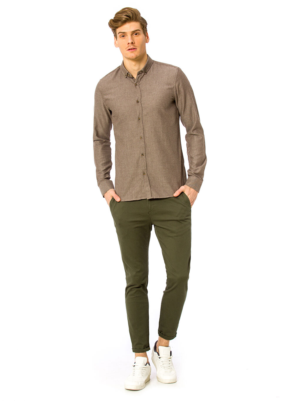 Chemise BEIGE Homme-2