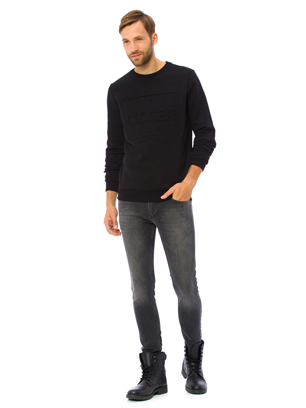 Gri Rodeo Jean Pantolon-3