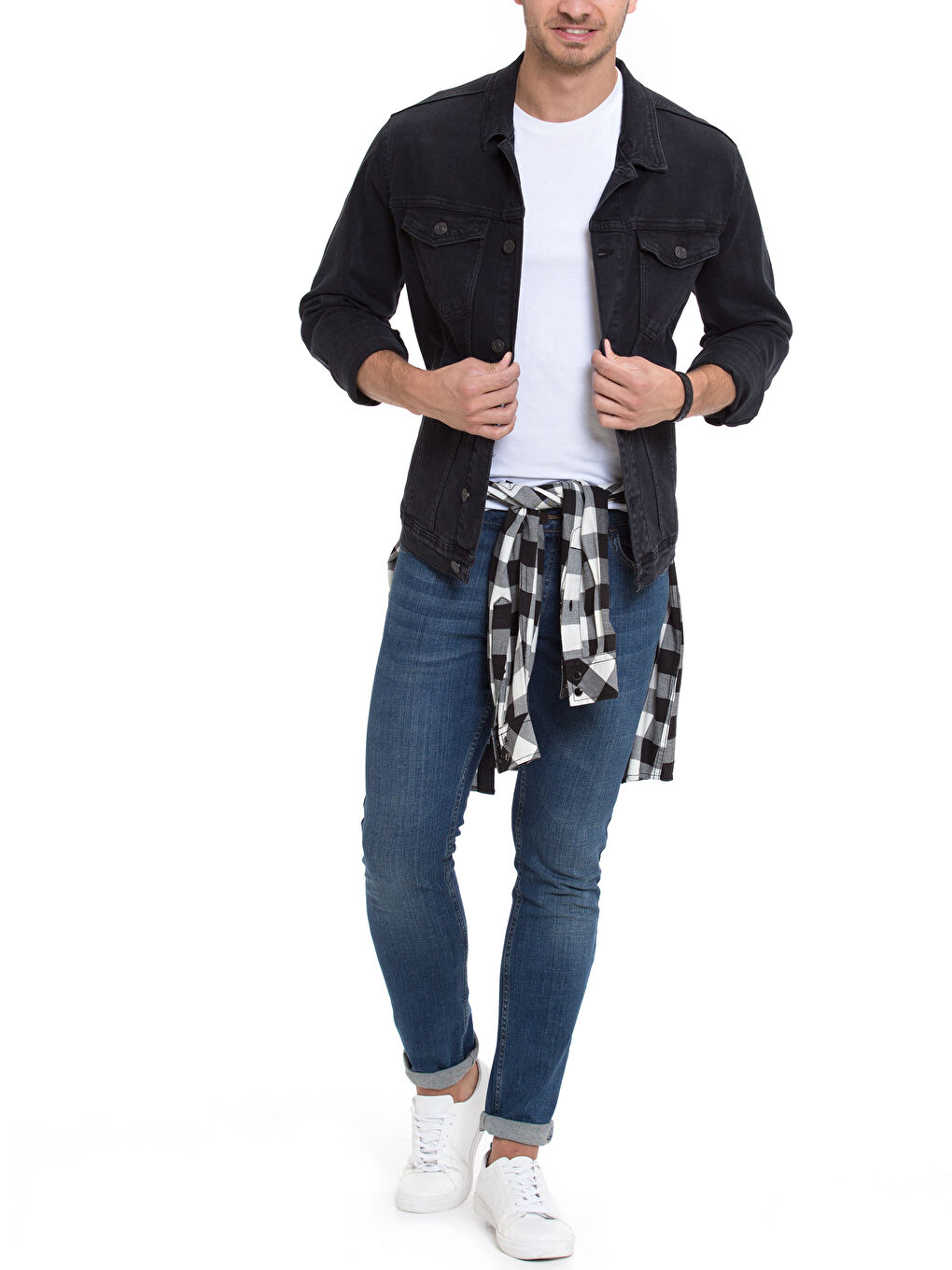 Veste en jean NOIR Homme-2