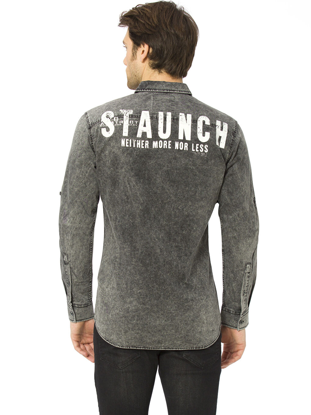 Chemise en jean NOIR Homme-1