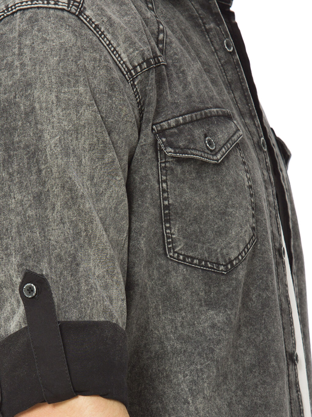 Chemise en jean NOIR Homme-3