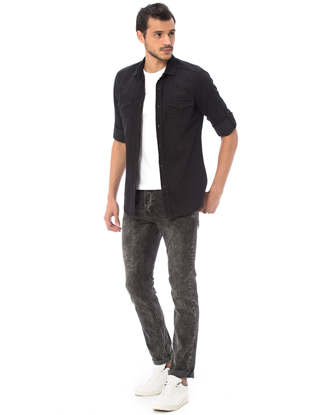 Man BLACK Denim Shirt -7K8473Z8-326