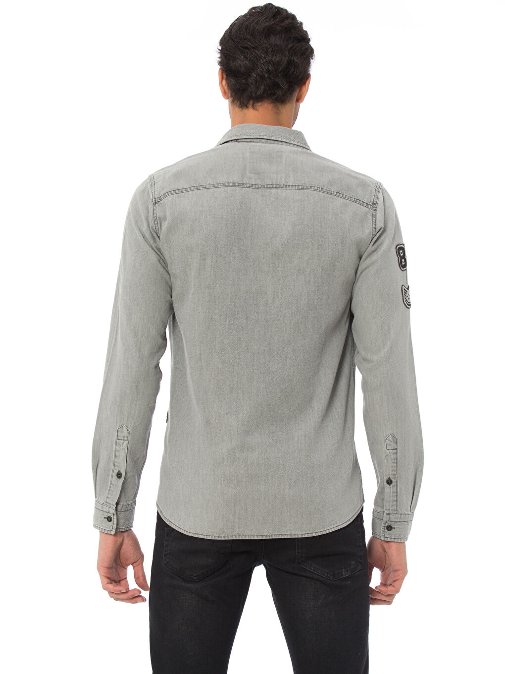 Man GREY Denim Shirt-2