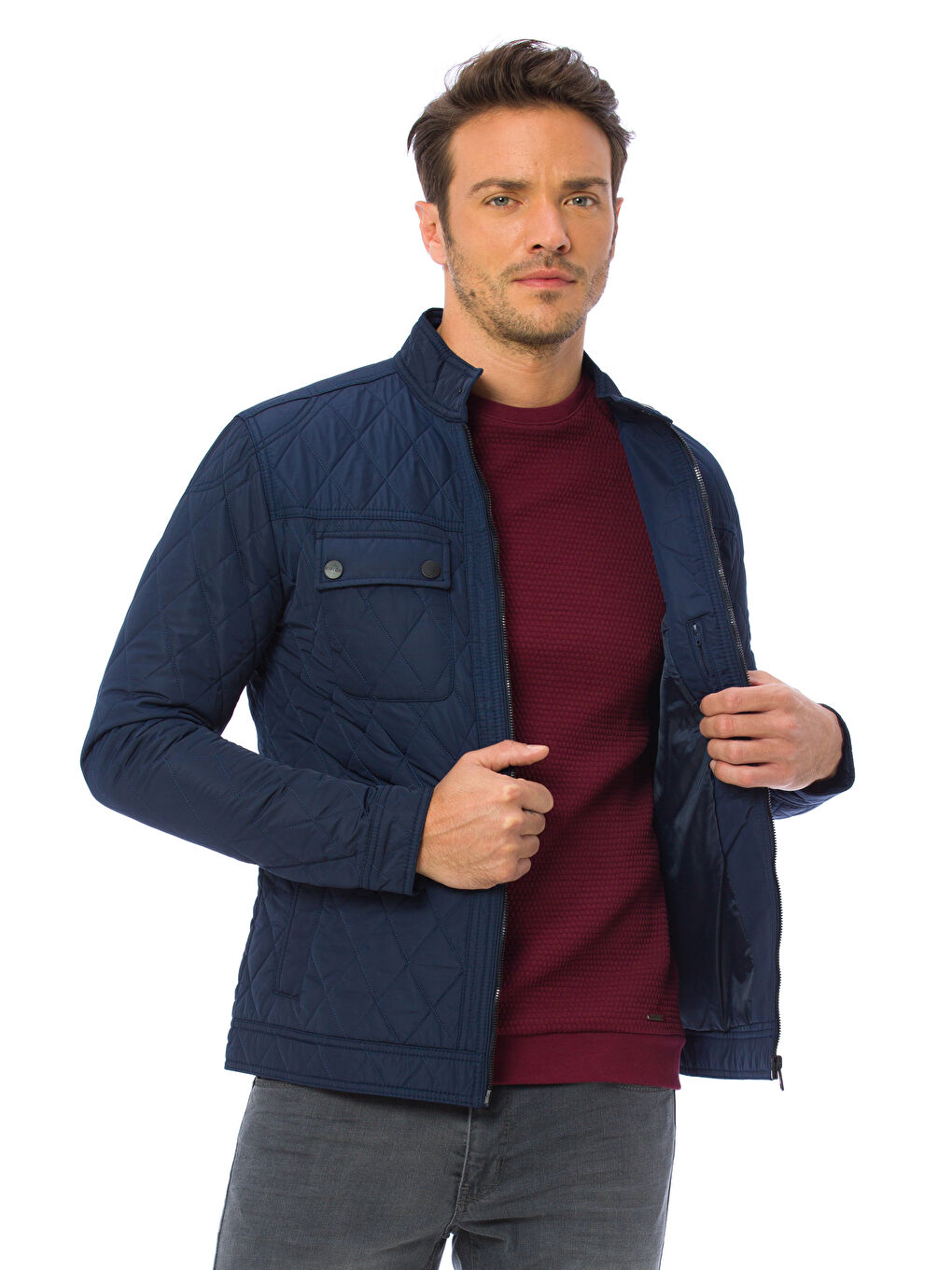 Man NAVY Puffer Coat-1