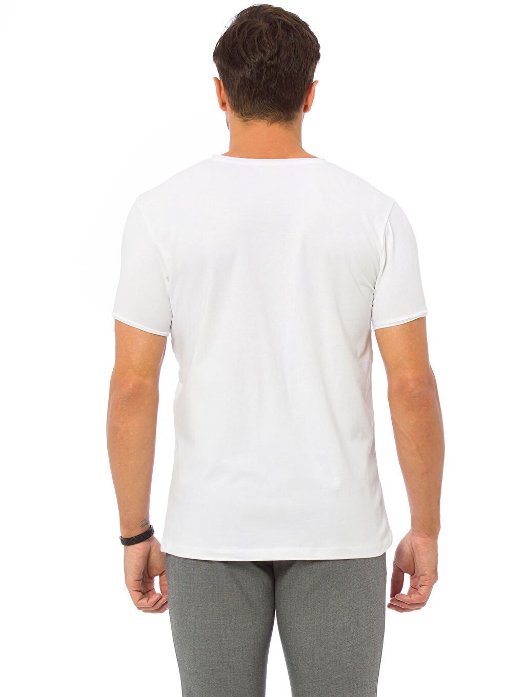 Beyaz Baskılı Tişört-2