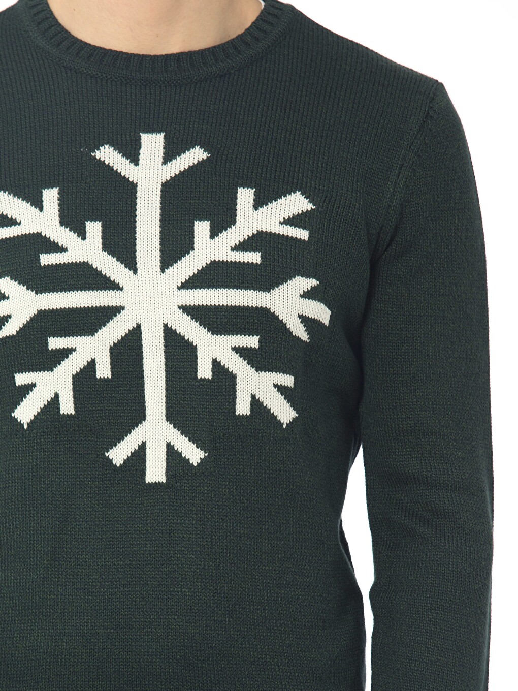 Regular Fit Christmas Themed Men's Knitwear Sweater-4
