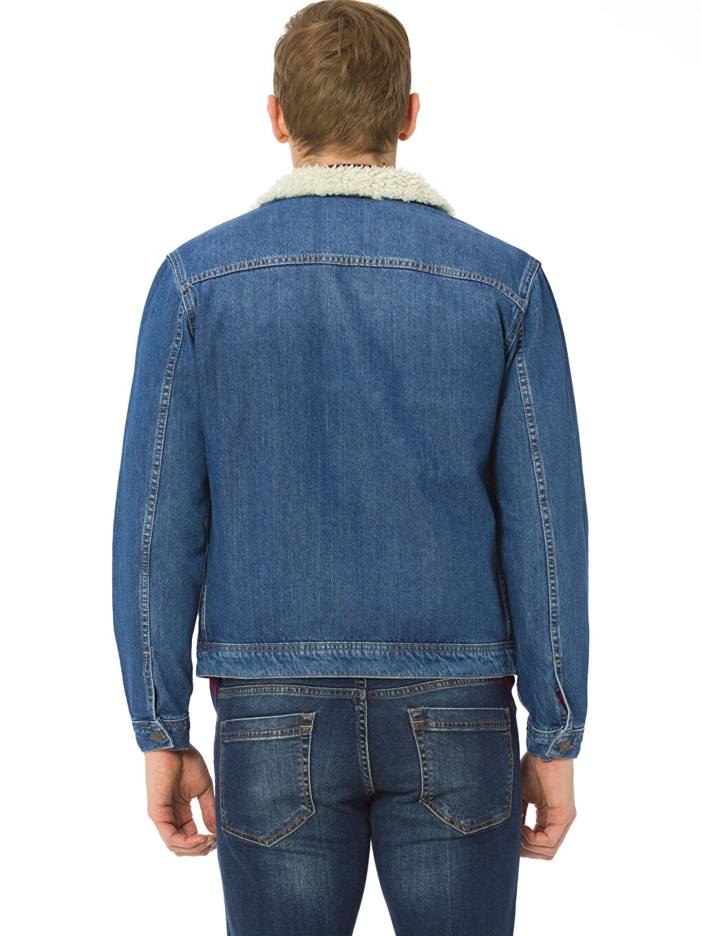 Orta İndigo Rodeo Jean Ceket-1