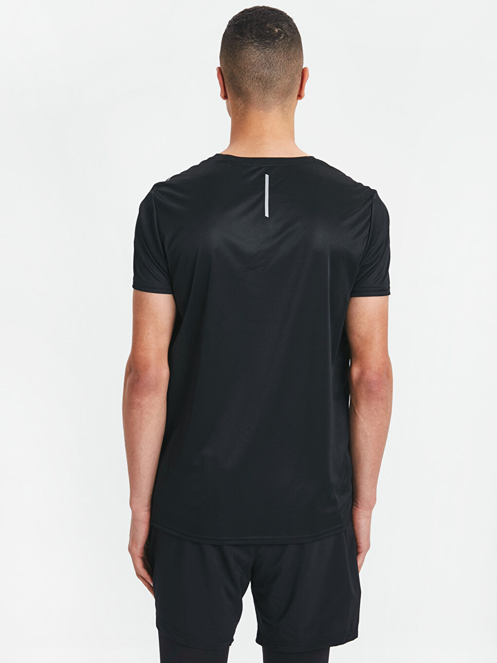 Yeşil Bisiklet Yaka Kısa Kollu Erkek Tişört-1