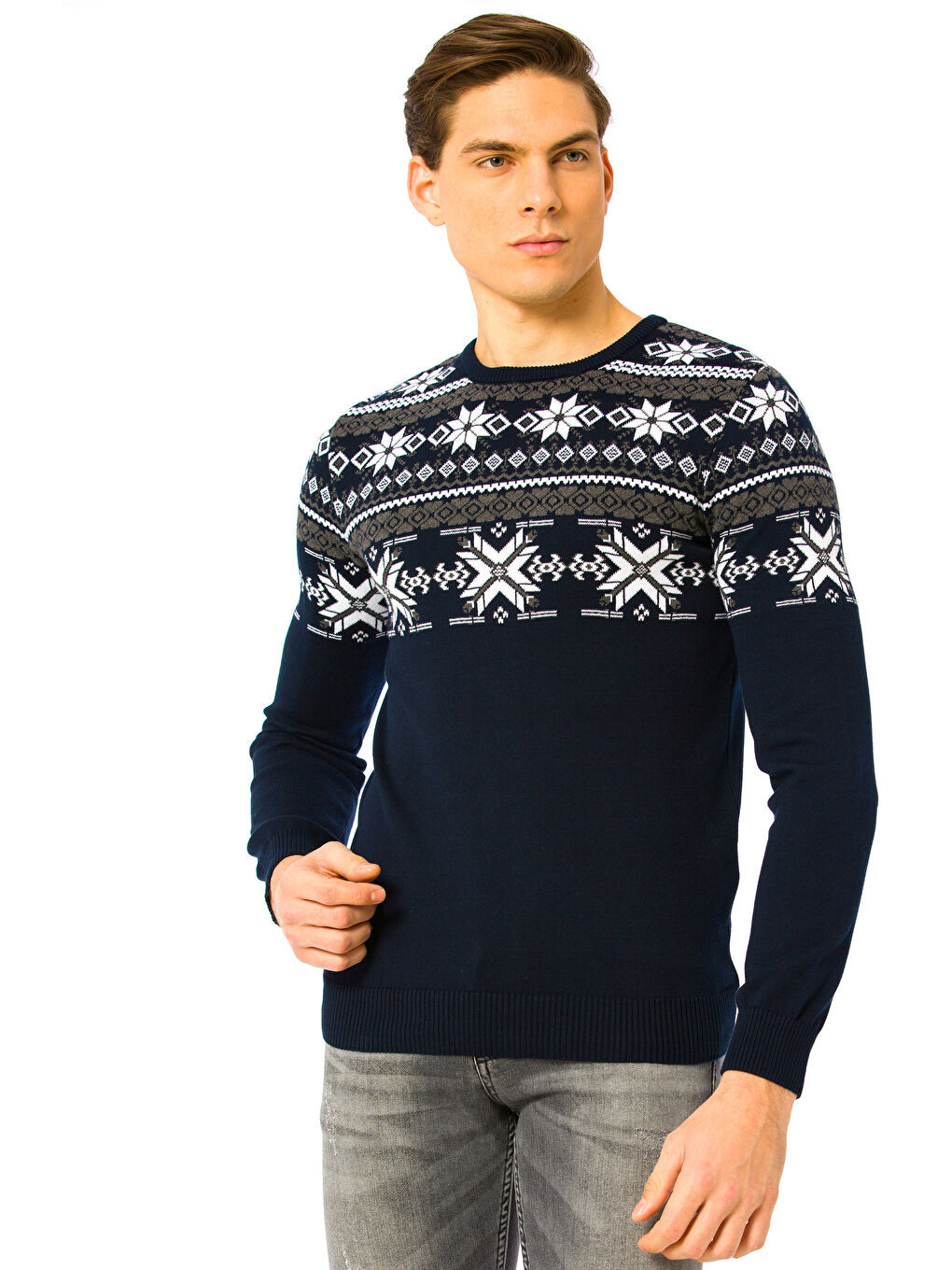 XSIDE Man NAVY Sweater -7KH707Z8-J2Y