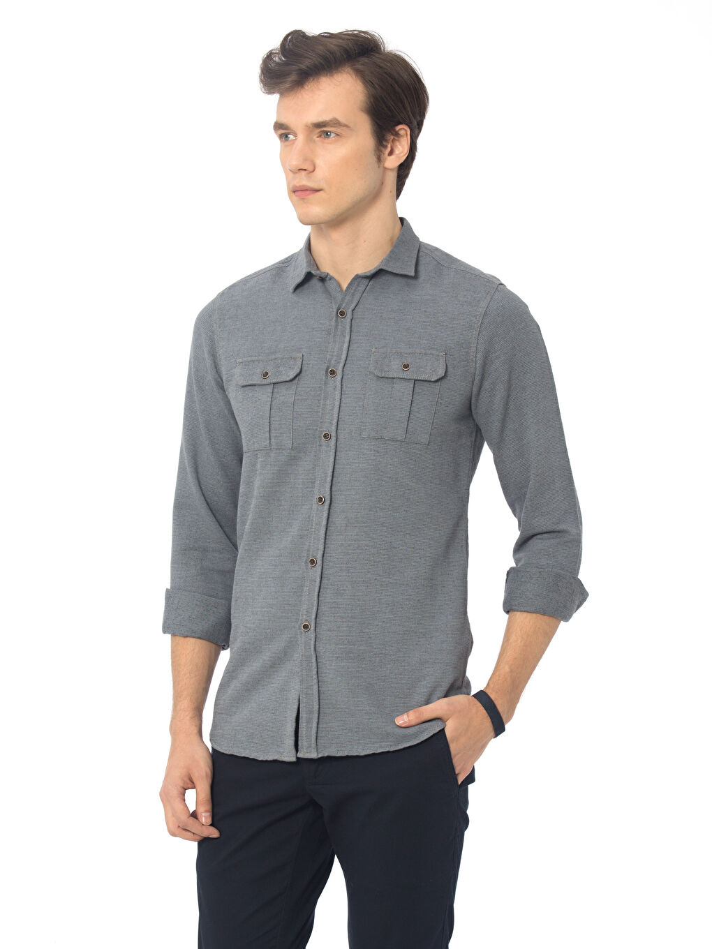 XSIDE Man ANTHRACITE Shirt -7KJ413Z8-CTH