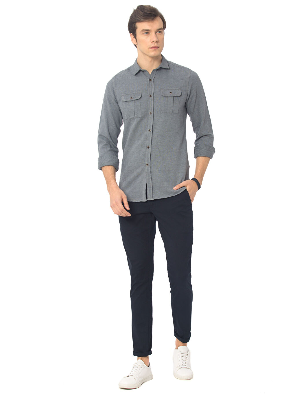 XSIDE Man ANTHRACITE Shirt -7KJ413Z8-CTH