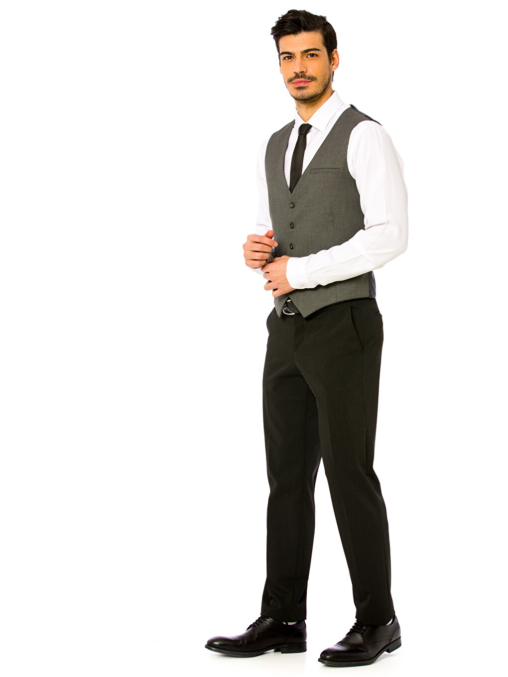 Man Grey Knit Gilet-2