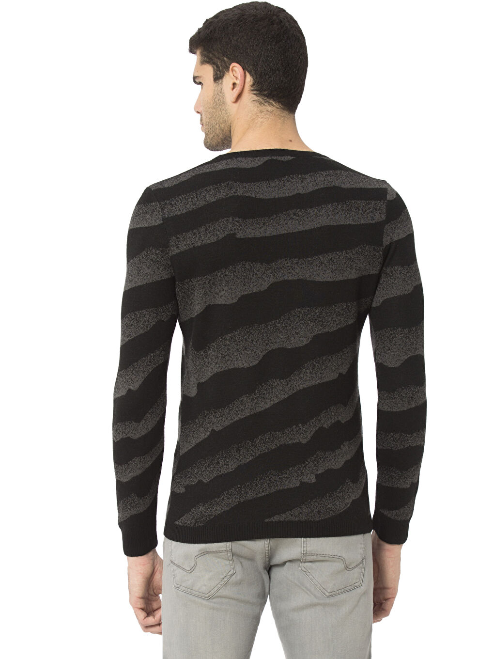 Mann SCHWARZ Pullover-1