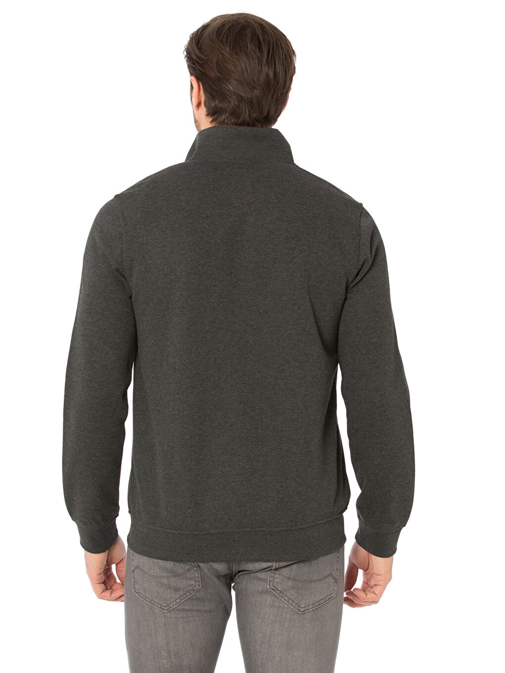 Man ANTHRACITE Zip-Up Sweatshirt-1