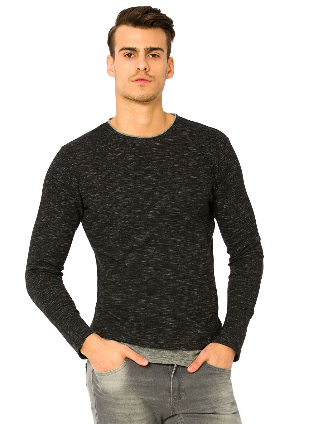 Sweat-shirt GRIS Homme