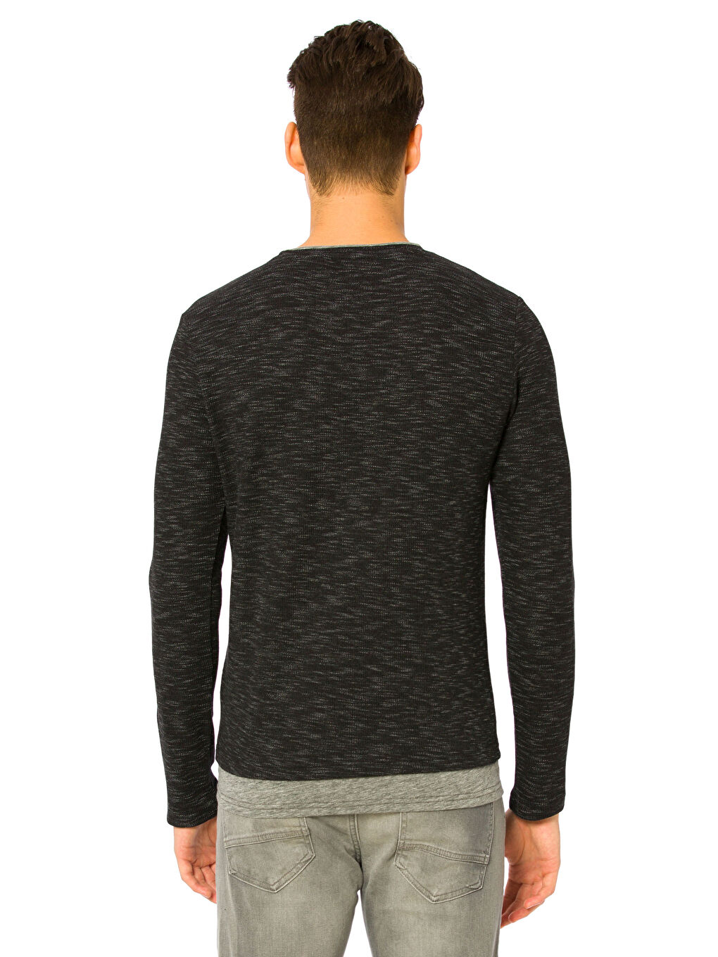 Sweat-shirt GRIS Homme-1