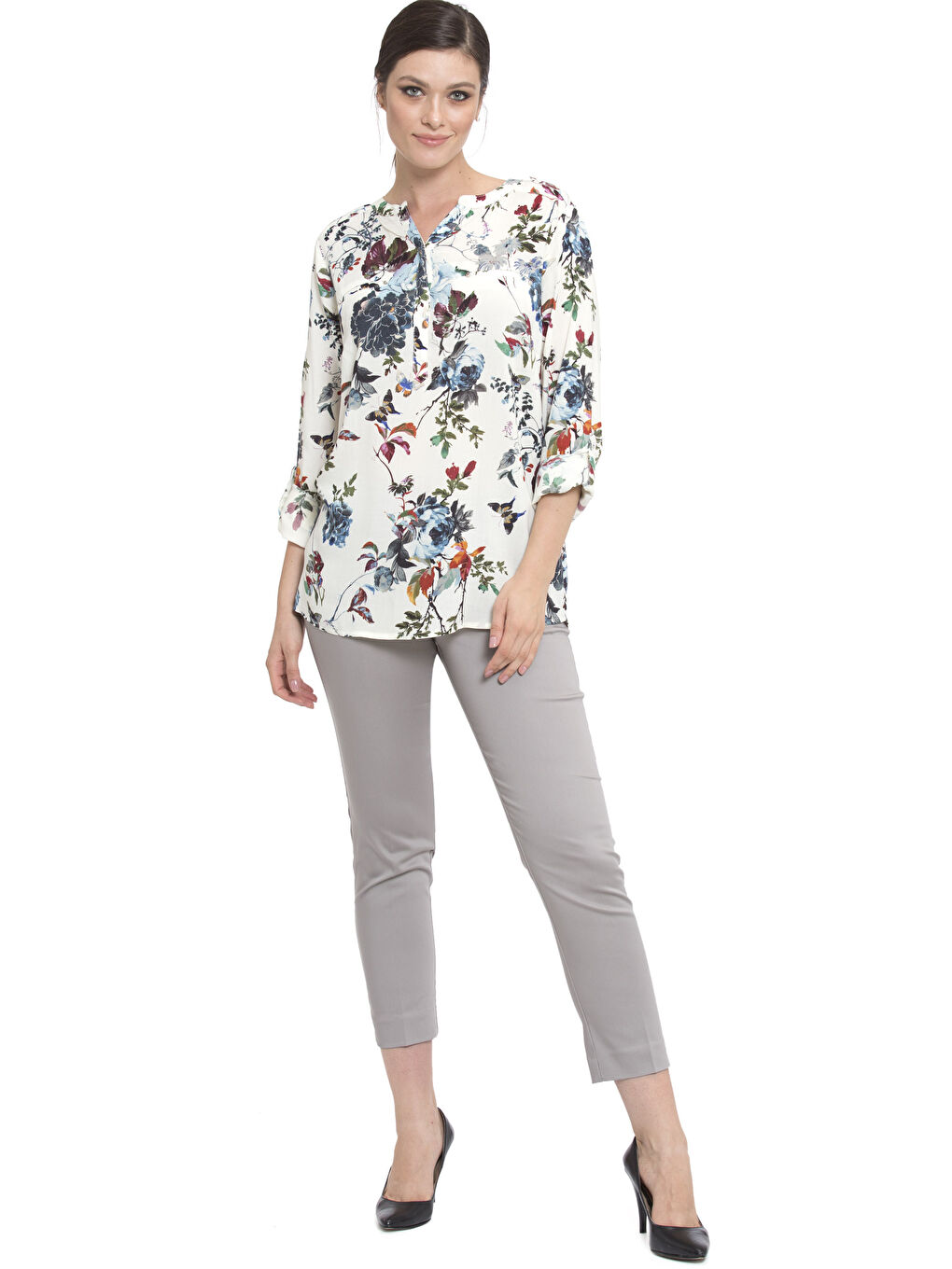 Pantalon GRIS Femme-2