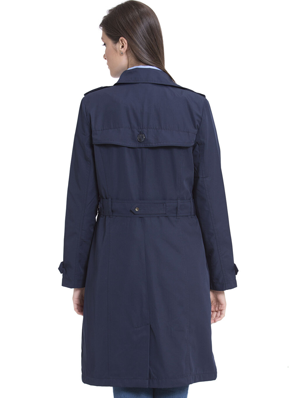 معطف المطر أزرق نساء-2