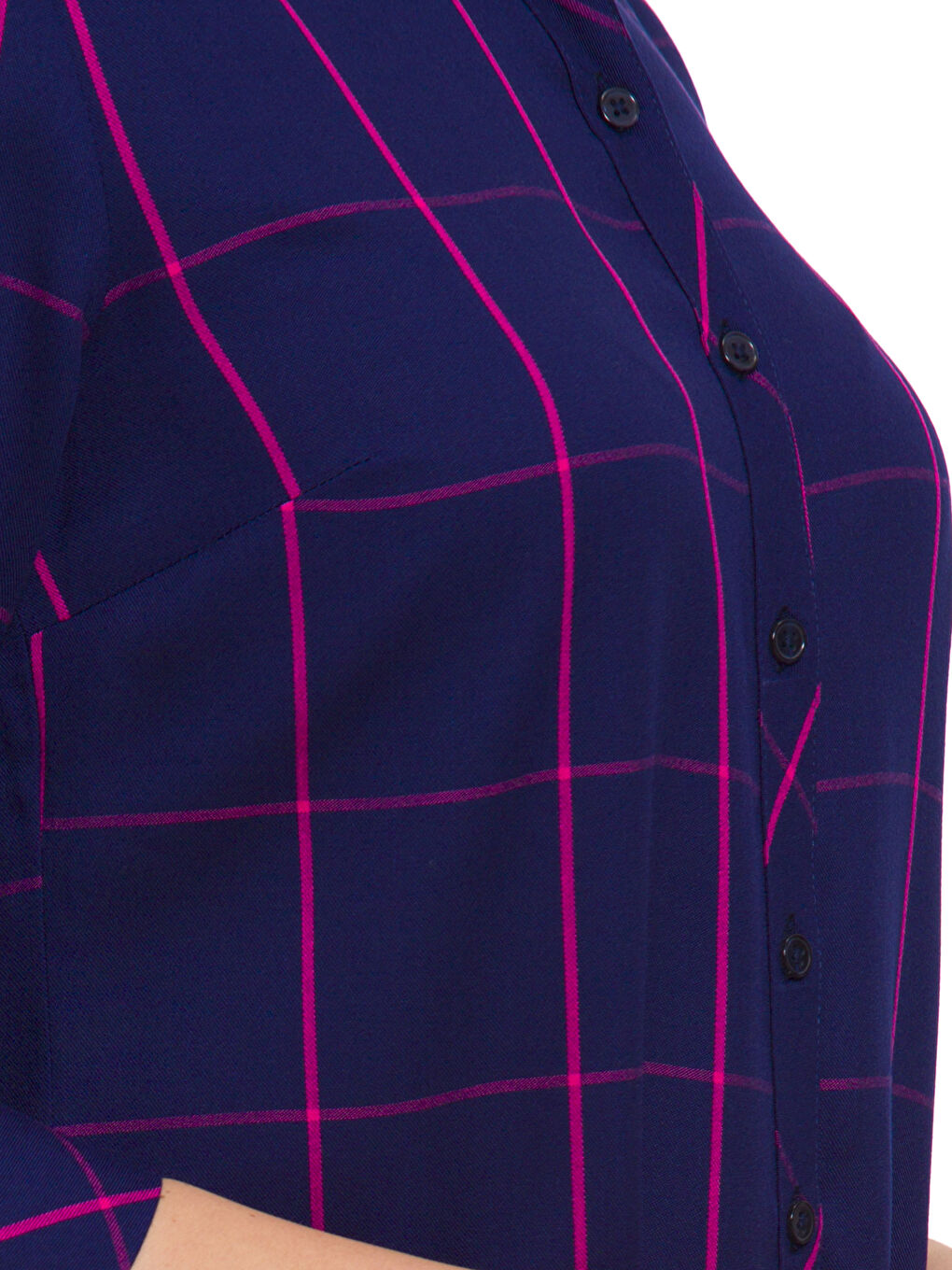 Fuşya Ekose Tunik-3