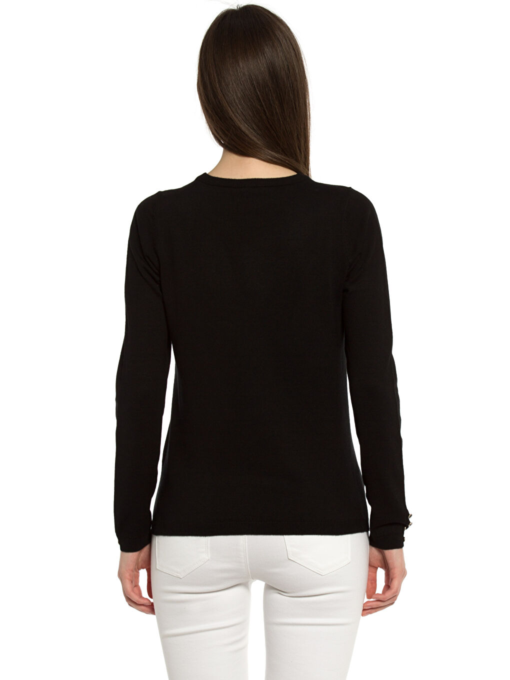 LCWAIKIKI Basic Frau SCHWARZ Pullover -7K1082Z8-E0N