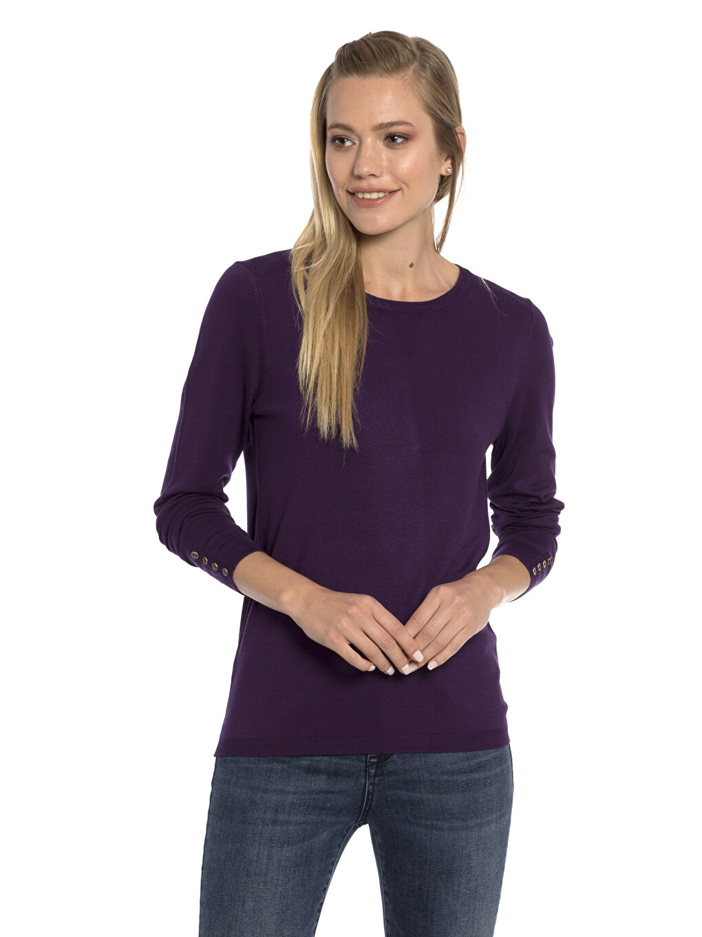Woman Purple Sweater