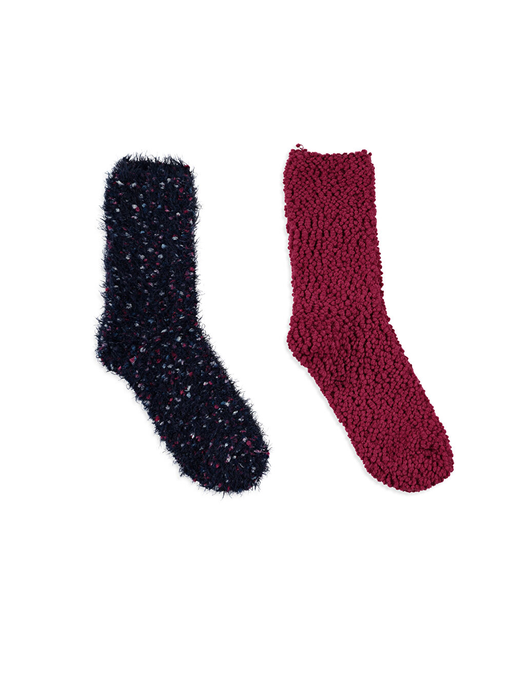 Chaussettes de maison ROUGE BORDEAUX Femme-1