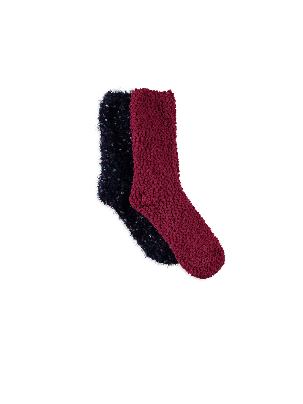 Chaussettes de maison ROUGE BORDEAUX Femme-2