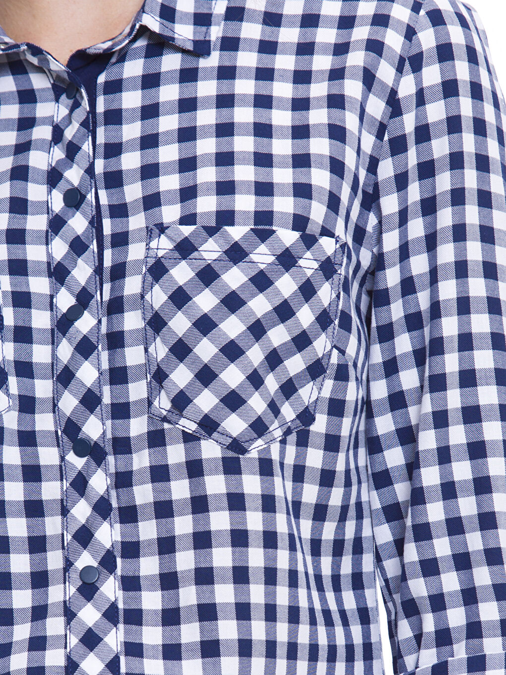 Lacivert Ekose Gömlek-3