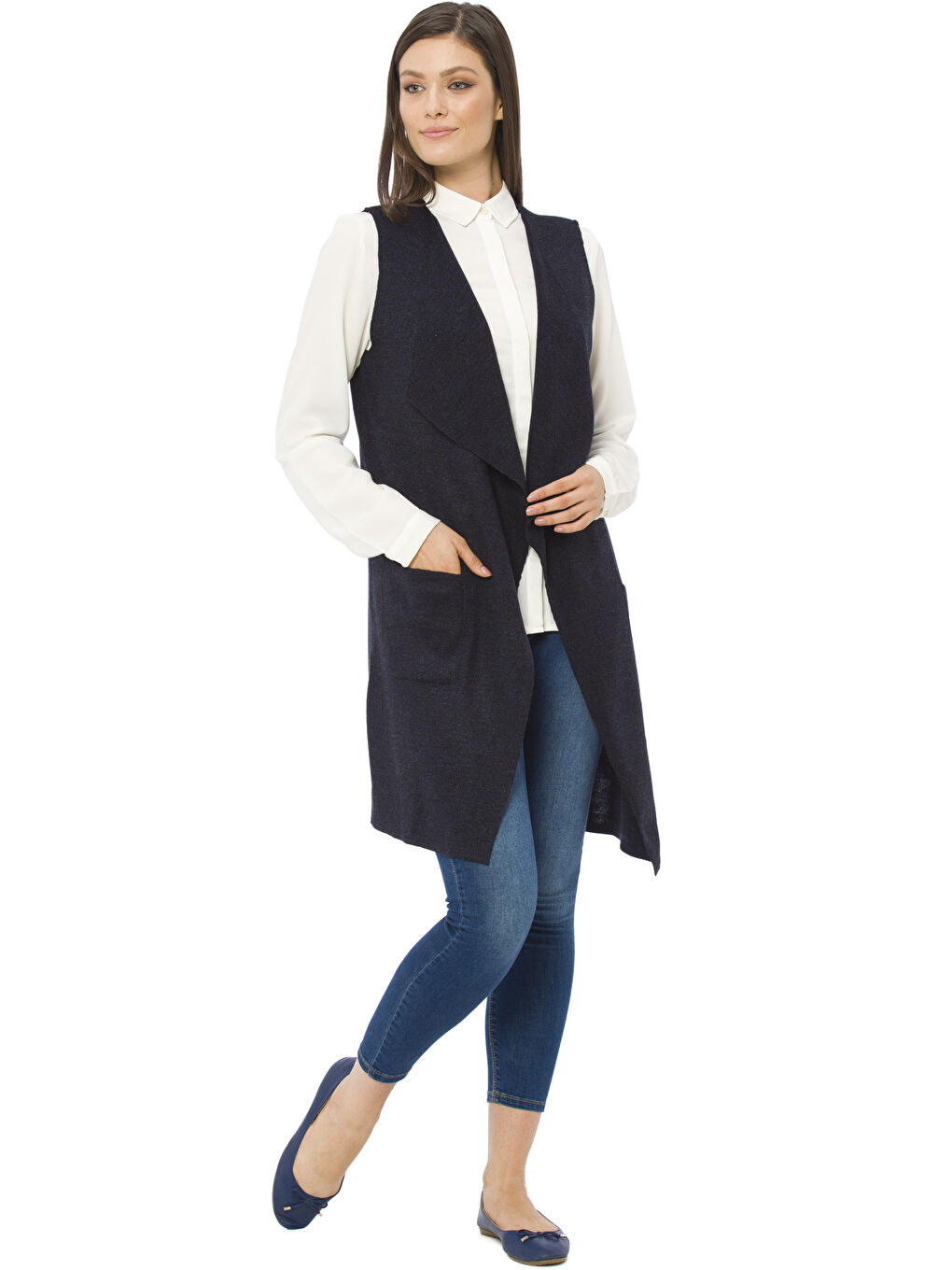 Women's Pocket Detailed Vest-2