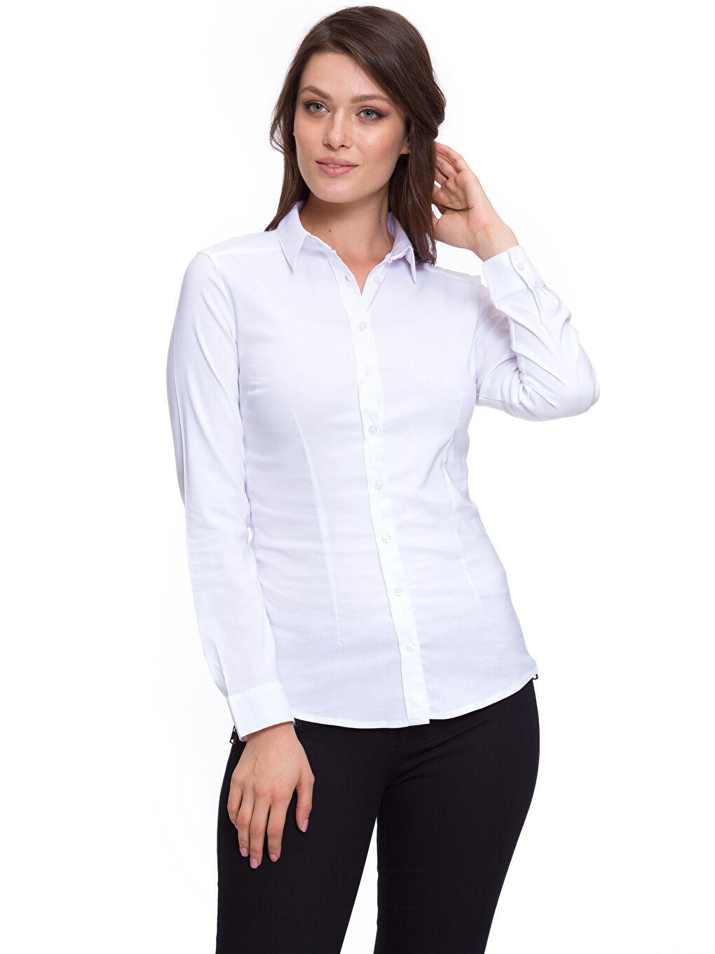 Cămașă Simplă cu Mânecă Lungă pentru Femei