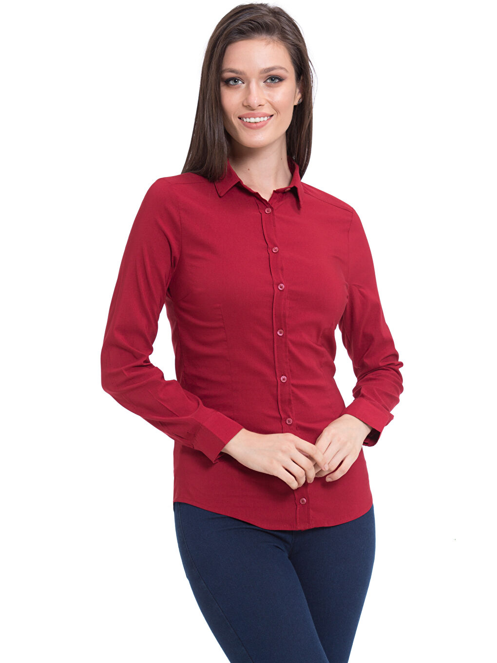 Plain Long Sleeve Women's Shirt
