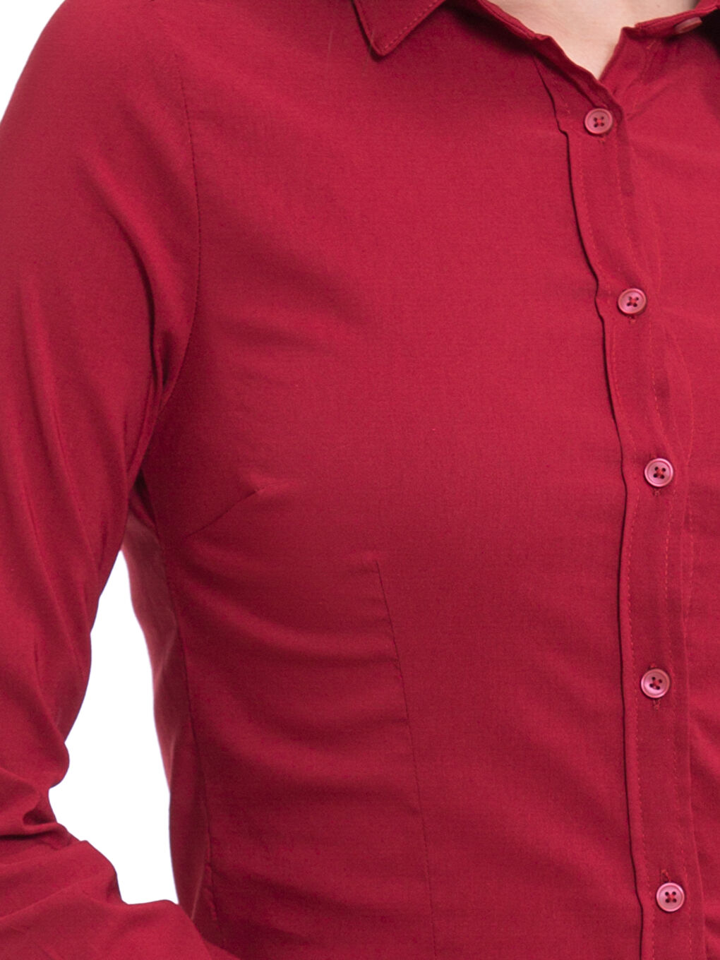 Plain Long Sleeve Women's Shirt-3