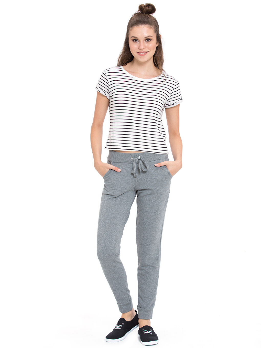Elasticated Waist Women's Sweatpants-2