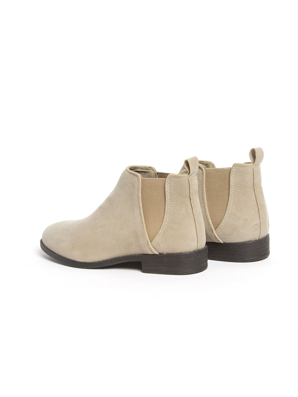 Bej Yanları Lastikli Süet Görünümlü Kadın Bot-2