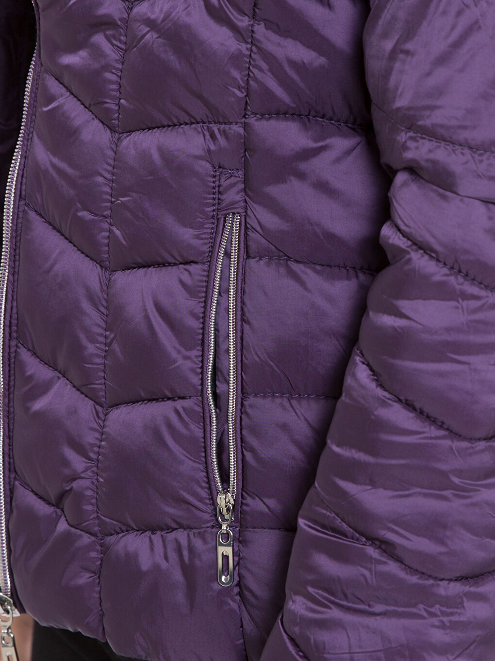 Woman PURPLE Puffer Coat-4