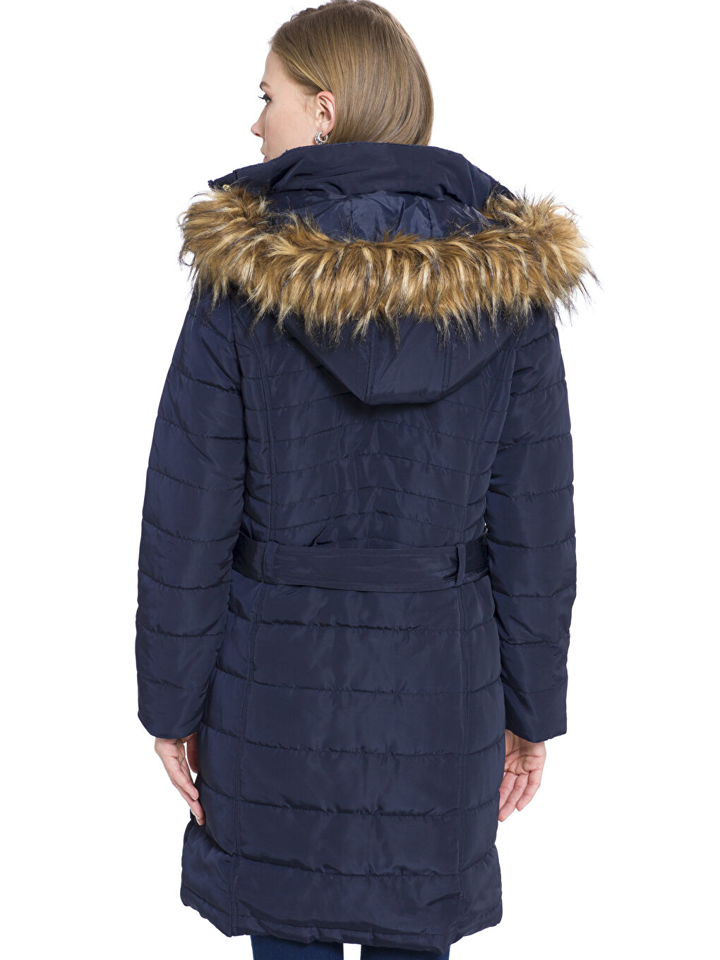 Woman NAVY Puffer Coat-2