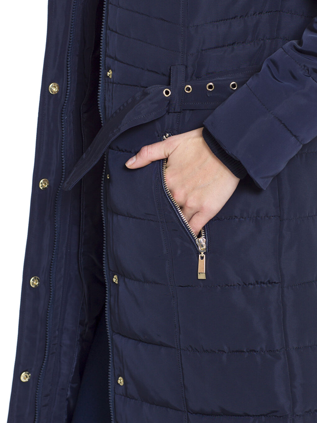Woman NAVY Puffer Coat-5