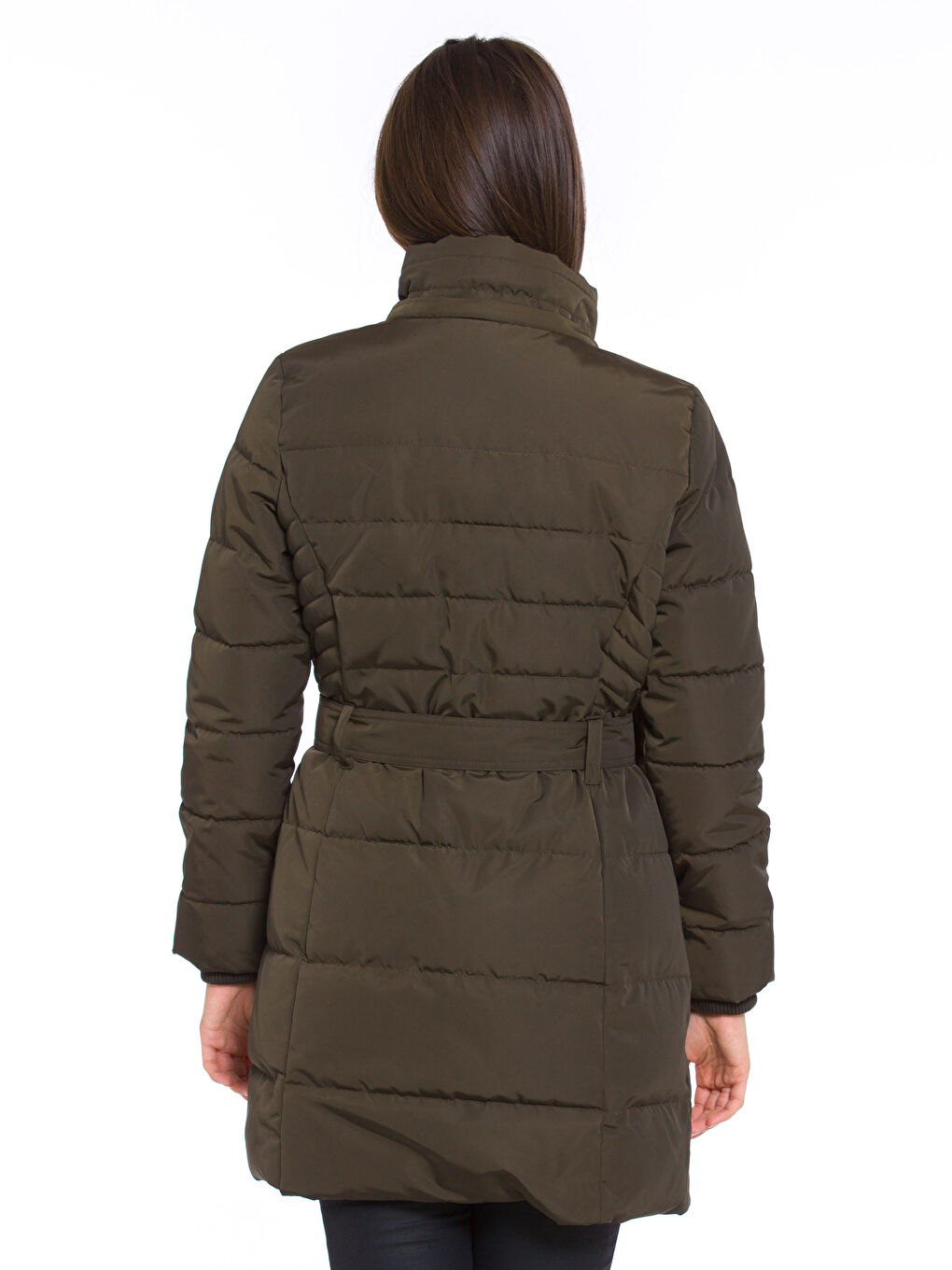 Woman KHAKI Puffer Coat-4