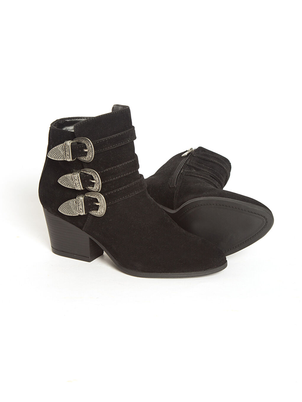 Жена Черно Ботинки-2