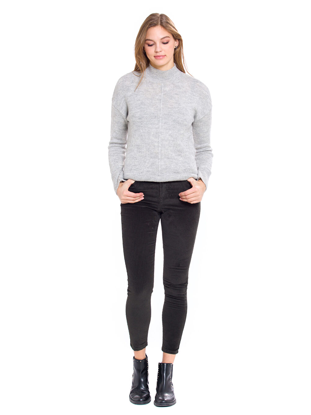 Woman KHAKI Trousers-2