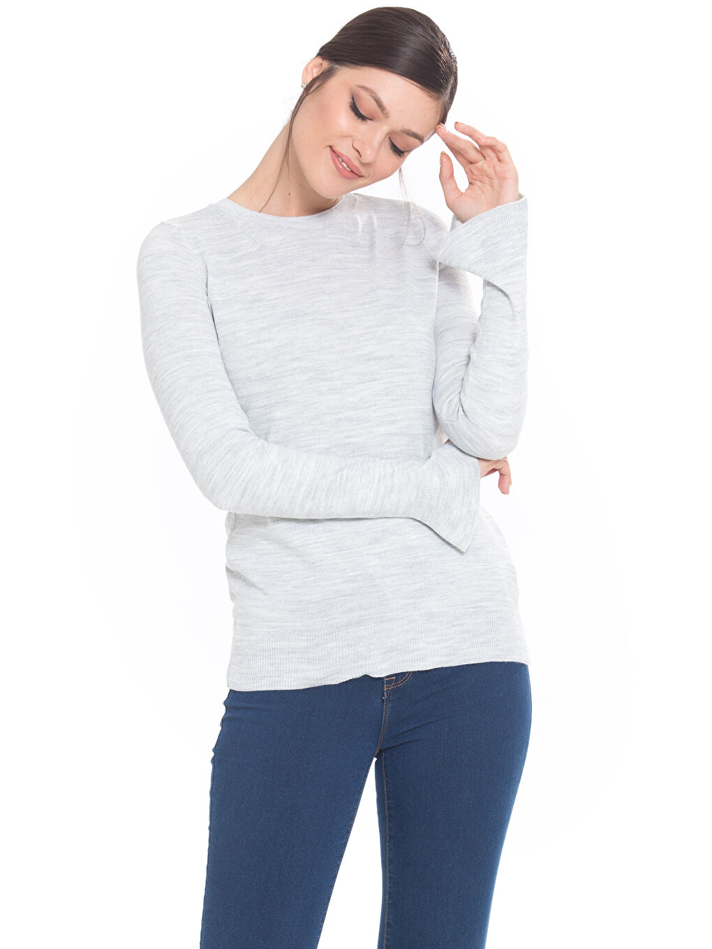 LCWAIKIKI Basic Frau GREY Pullover -7K5531Z8-DD0