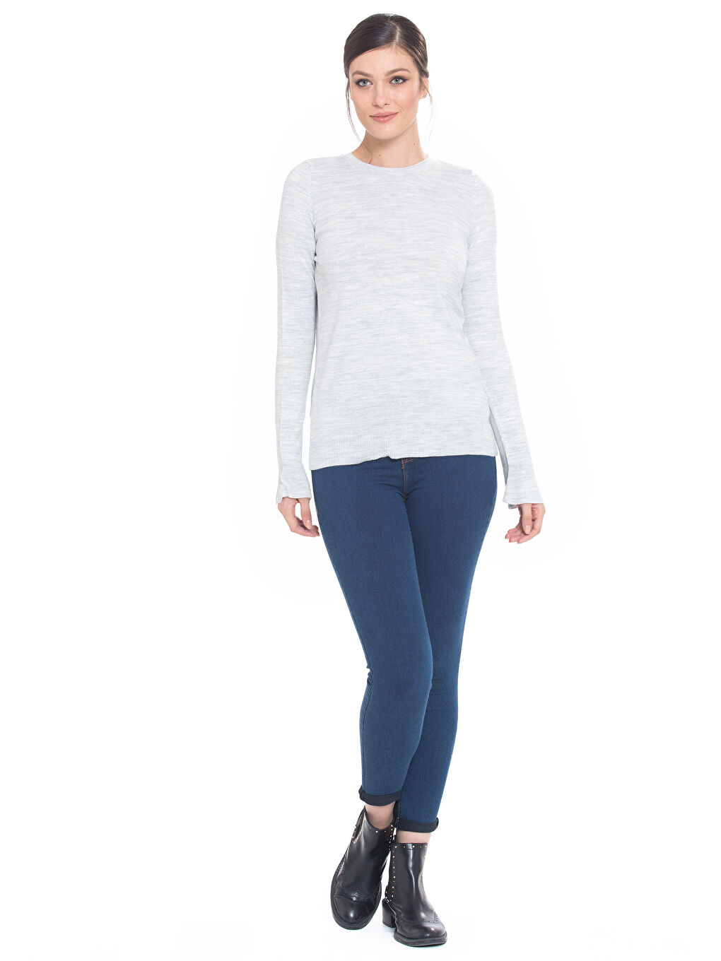 LCWAIKIKI Basic Frau GREY Pullover -7K5531Z8-DD0