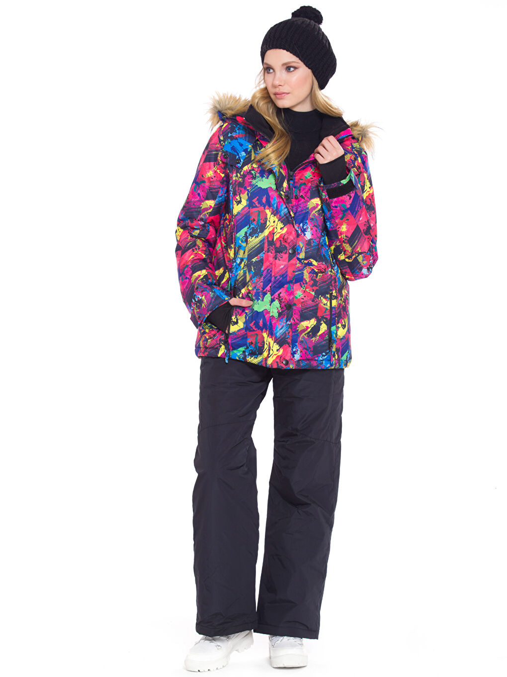 Woman NAVY Puffer Coat-3