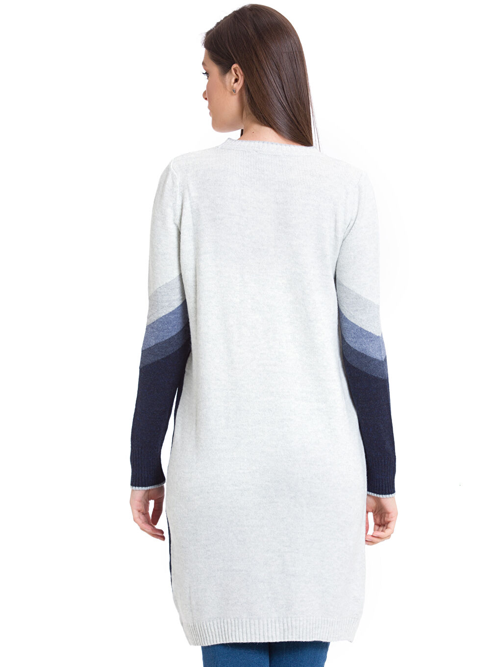 Açık Gri Melanj Tunik-2