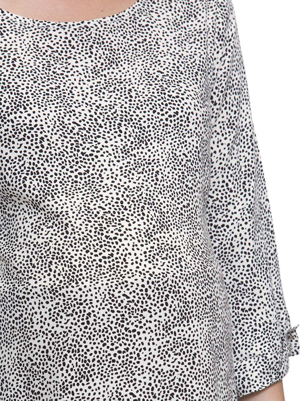 Beyaz Baskılı Bluz-3