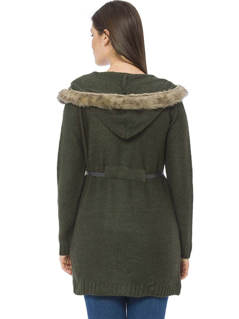 Ekru-Kırmızı Hırka-1