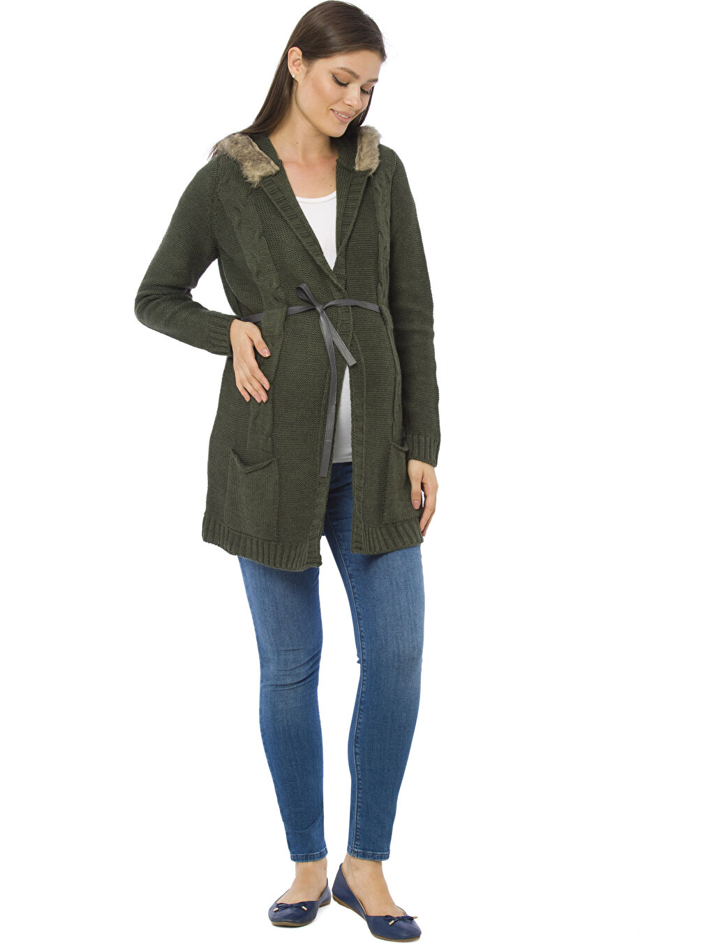 Ekru-Kırmızı Hırka-2