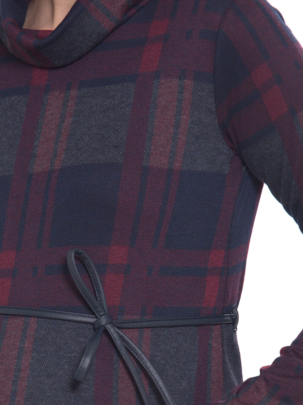 Koyu Gri-Sarı Elbise-2