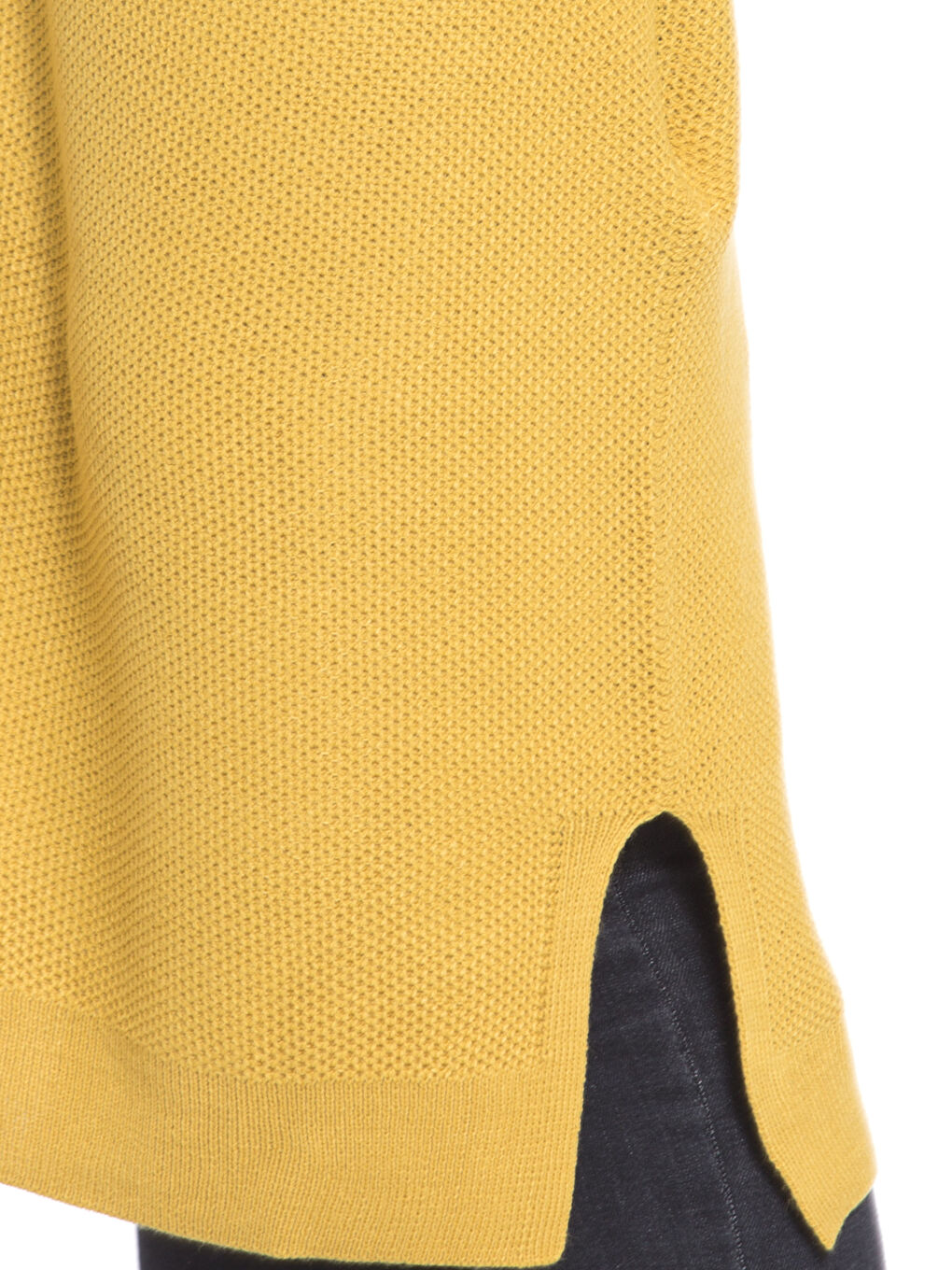 Sarı Regular Fit Uzun Cepli Kadın Triko Hırka-2